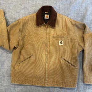 Carhartt JQ0472 Quilt Lined Boulder Canvas Detroit Jacket Made in USA Large